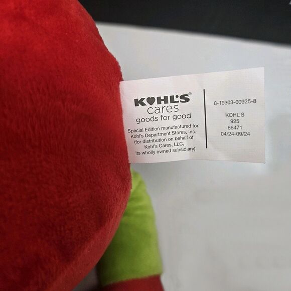 Kohls Cares Lowly Worm Apple Plush 12” Richard Scarry Busy World of Busytown NEW - Picture 12 of 14